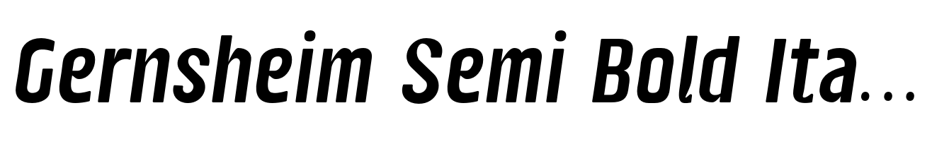 Gernsheim Semi Bold Italic
